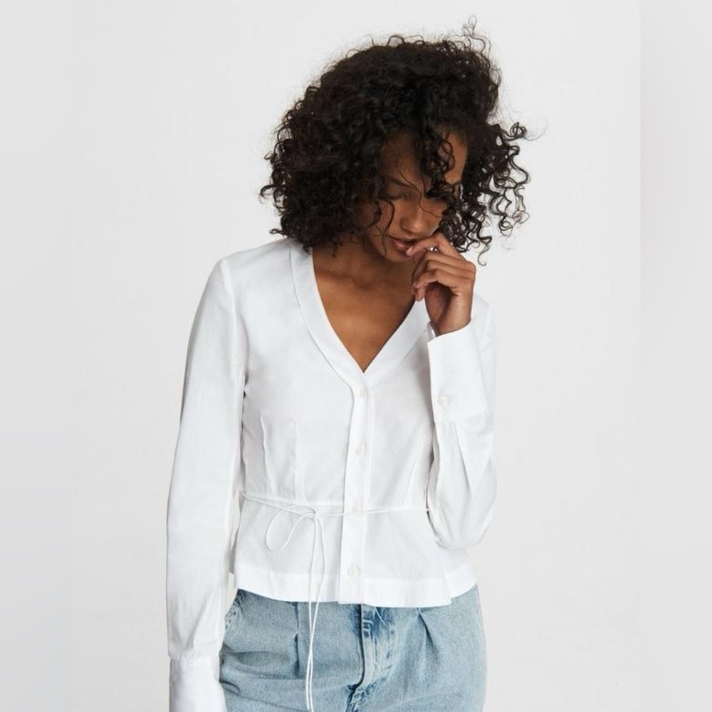 Rag & Bone‎ Victorine Tied Peplum Shirt Size XS